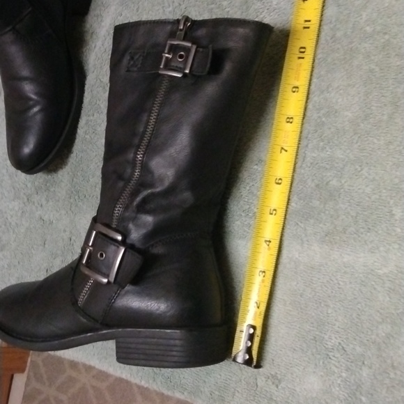 Women's tall black Biker boots size 8 - Picture 12 of 12